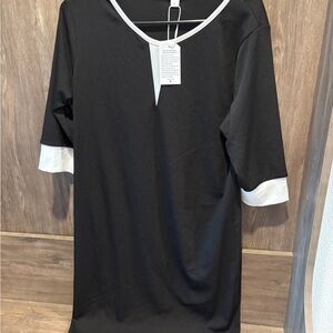 Elegant Black and White Women's Dress